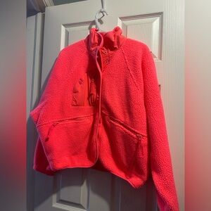 FP Movement by Free People Vibrant Coral Fleece Sweater
